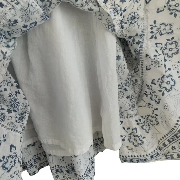 Ellos Plus Size Cotton Floral Long Skirt New Without Tags Size 14W Elastic Waist - Picture 4 of 7